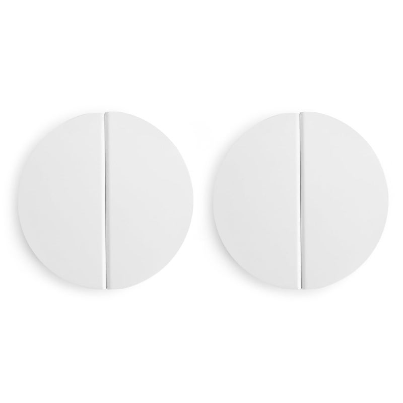 Evionlin White 2-1/2 inch Drawer Pulls,4 pcs(2 Pairs) Half Moon Cabinet Pull Handles Semicircle Knobs with Screws for Kitchen Cupboard Bedroom Furniture Door - Image 1